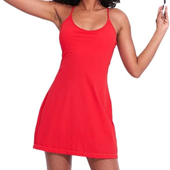 URBEST Dresses & Skirts - Women's Workout Dress with Built-in Bra & Shorts with pockets, Sleeveless